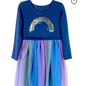 Pink and Violet Girls Rainbow Tutu Dress